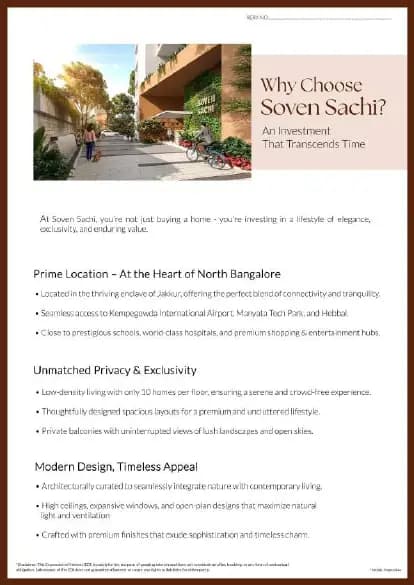 Soven Sachi: Brochure, page 5 (filed with Karnataka RERA)