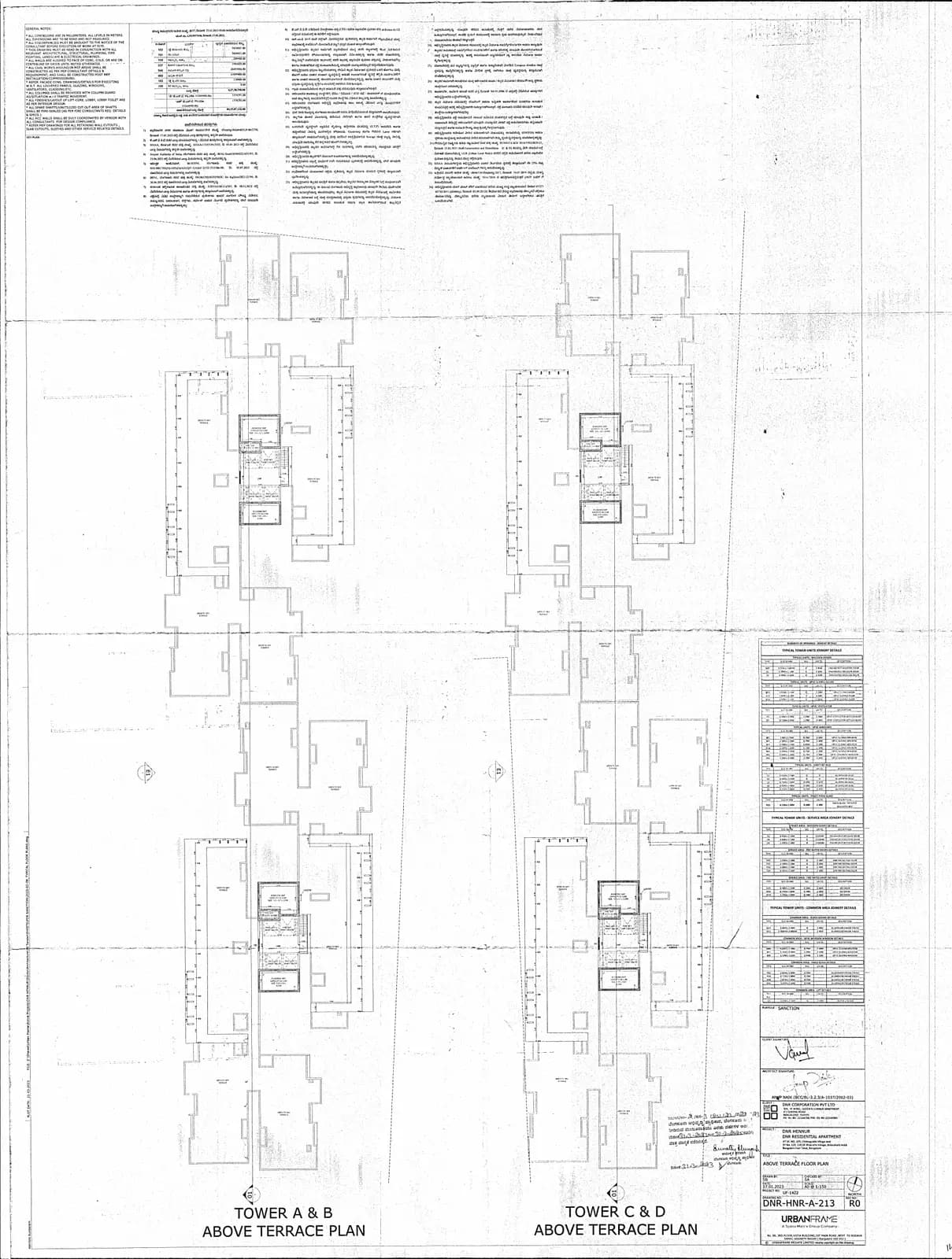 DNR Parklink: ABOVE TERRACE FLOOR PLAN (filed with Karnataka RERA)