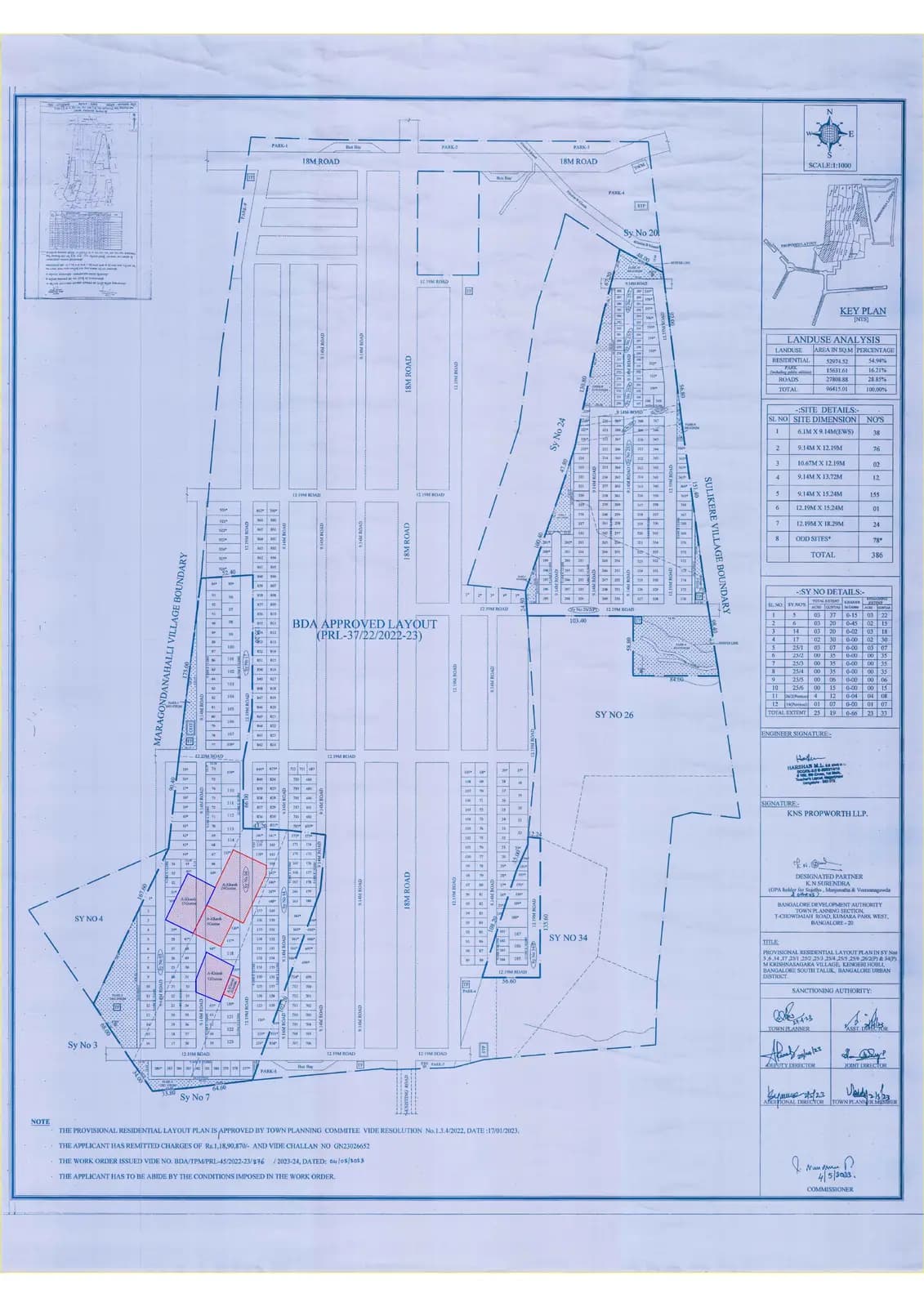 KNS Ananta: Layout Plan - (kharab demarked) (filed with Karnataka RERA)