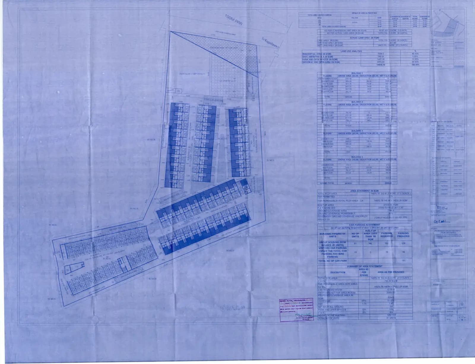 GRC Saffron Skies: Existing Layout Plan (filed with Karnataka RERA)