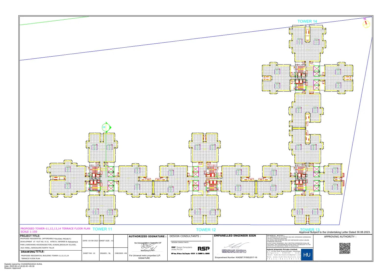 Soul@Godrej Ananda: Terrace Floor Plan T11-14 (filed with Karnataka RERA)