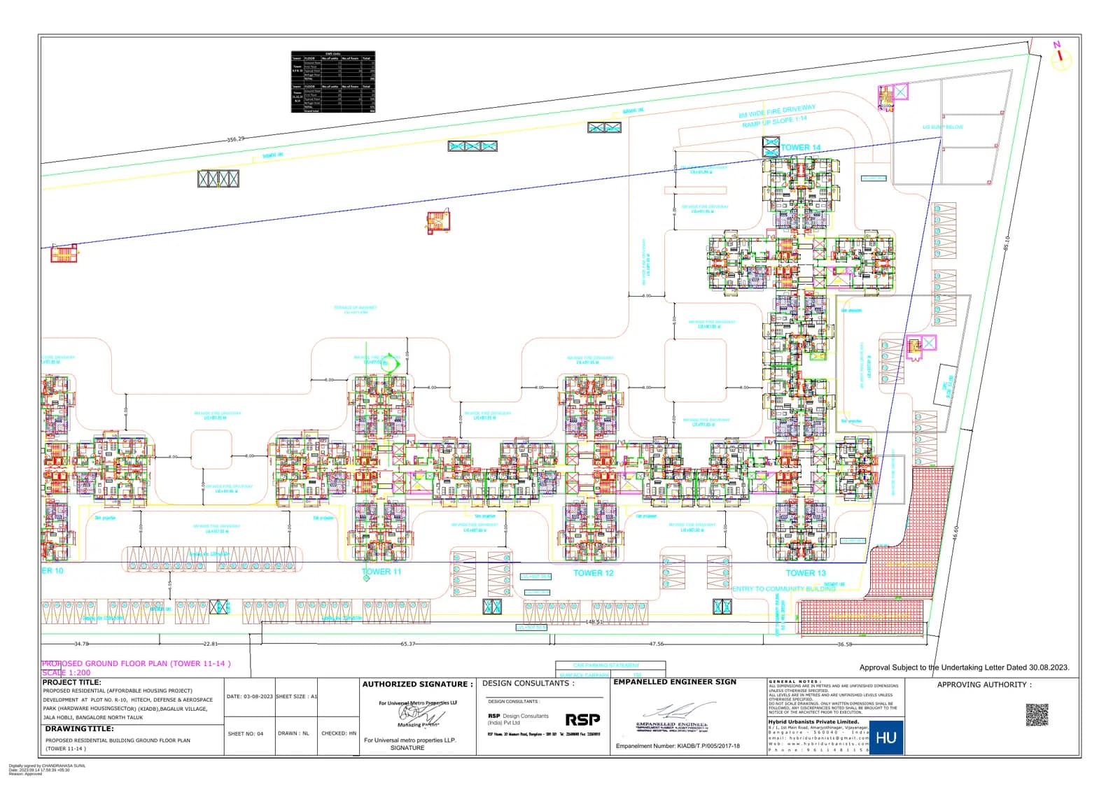 Soul@Godrej Ananda: Ground Floor Plan - Towern 11 to 14 (filed with Karnataka RERA)