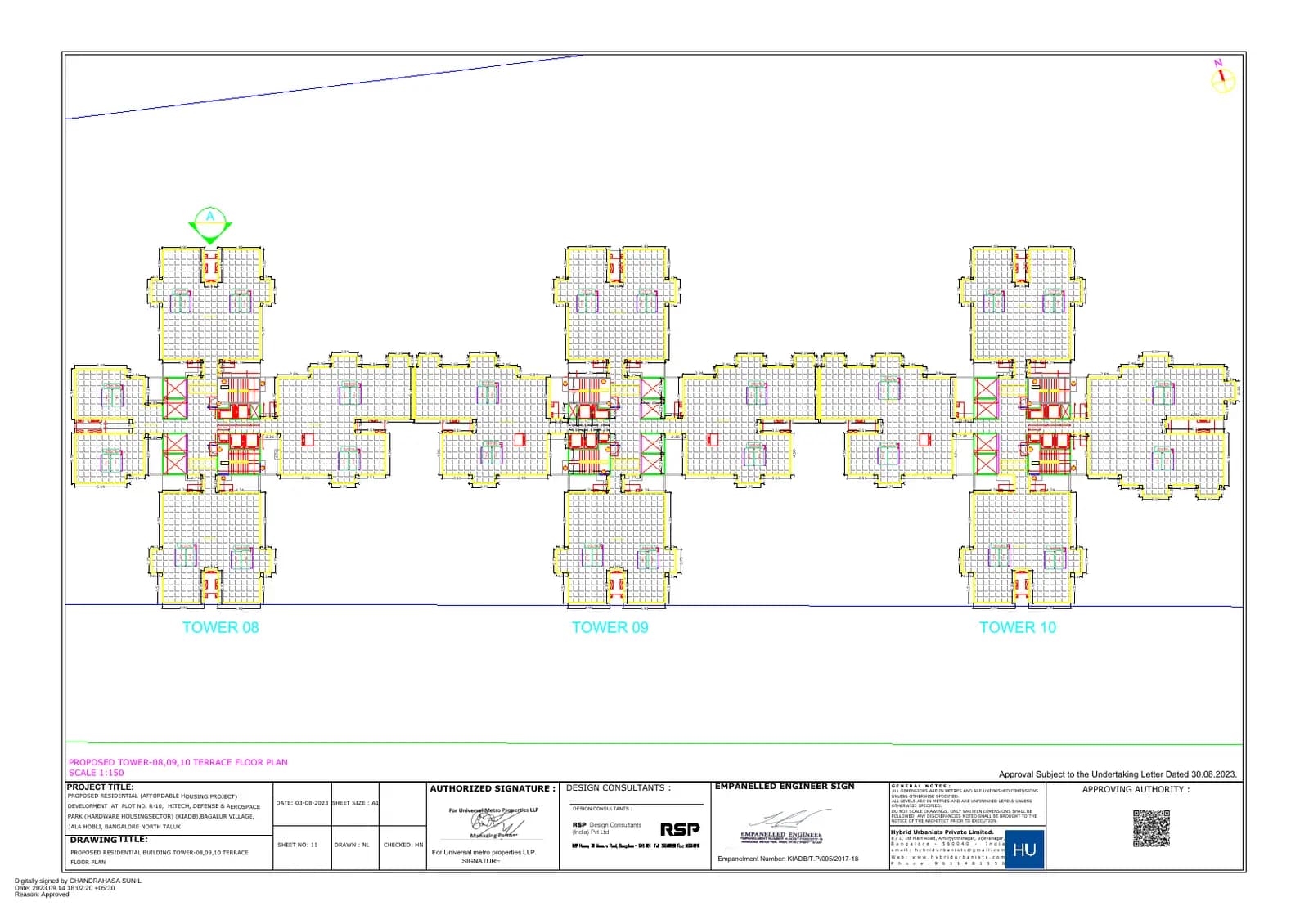 Soul@Godrej Ananda: Terrace Floor Plan T8 9 10 (filed with Karnataka RERA)