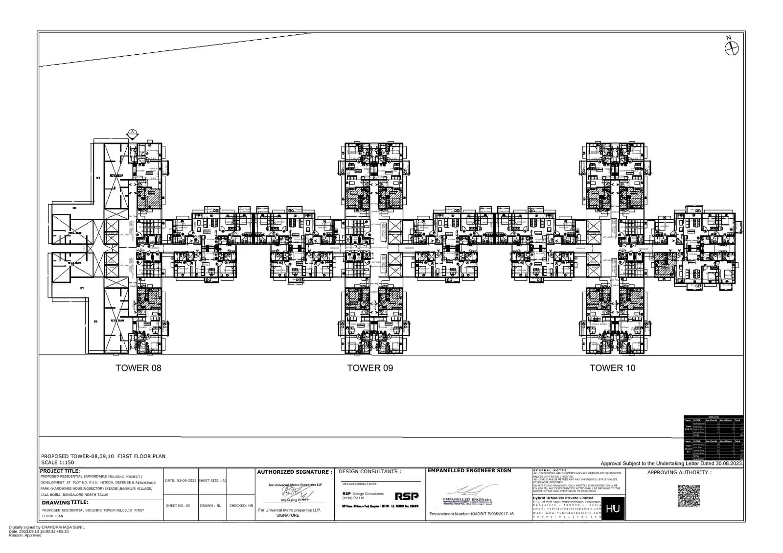 Soul@Godrej Ananda: First Floor Plan T8 9 10 (filed with Karnataka RERA)