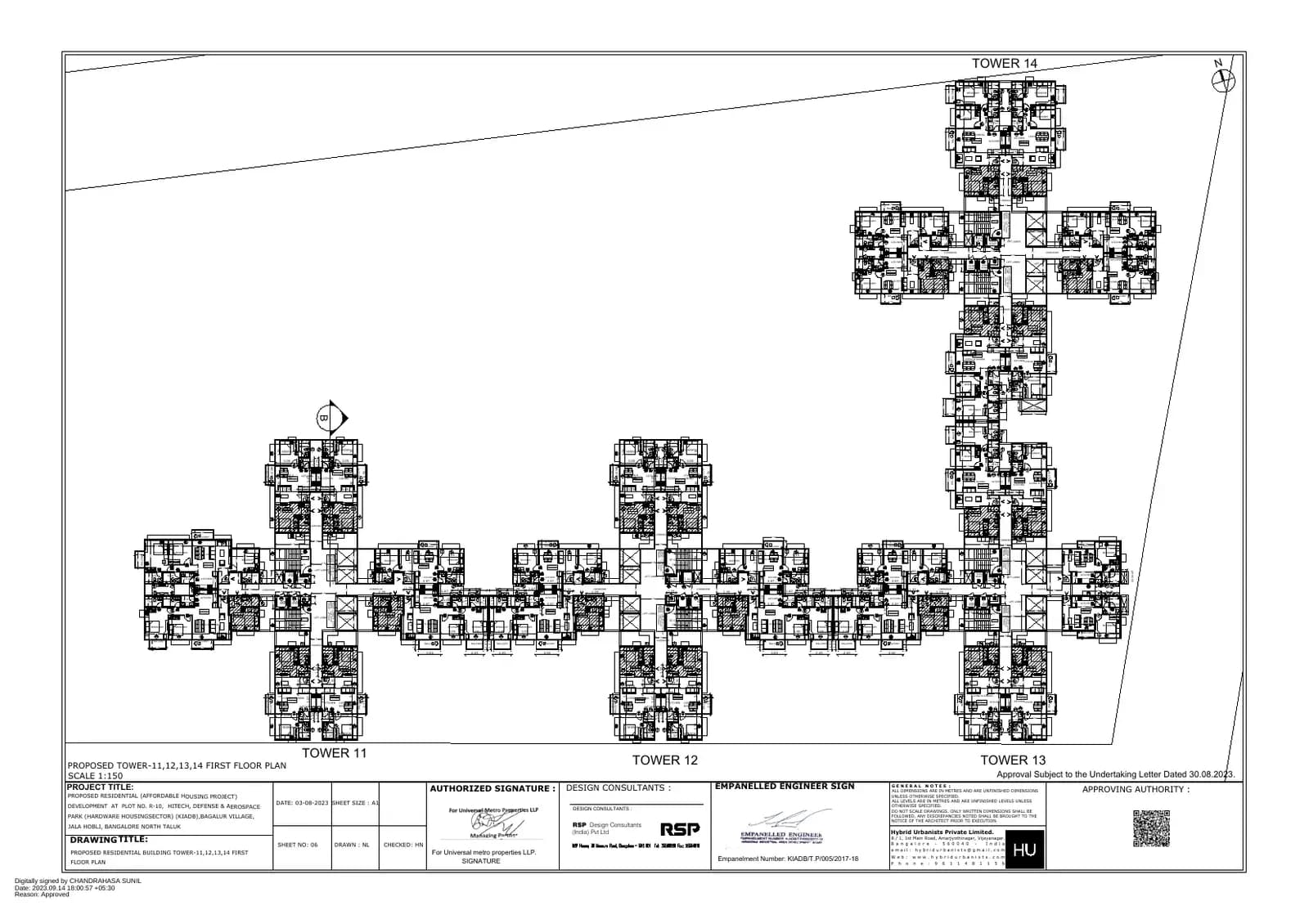 Soul@Godrej Ananda: First Floor Plan - T11-14 (filed with Karnataka RERA)