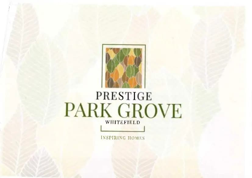 Prestige Park Grove: Brochure, page 1 (filed with Karnataka RERA)