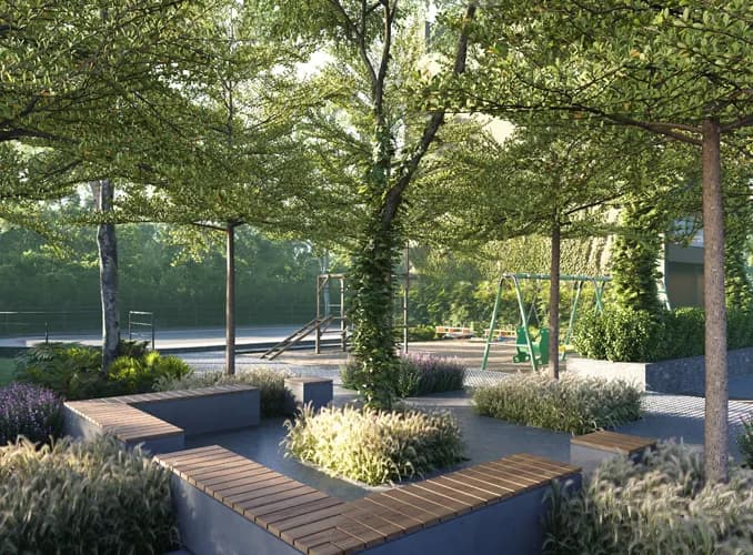 Arvind Forest Trails: Outdoor relaxation and landscaped gardens (artist’s impression)