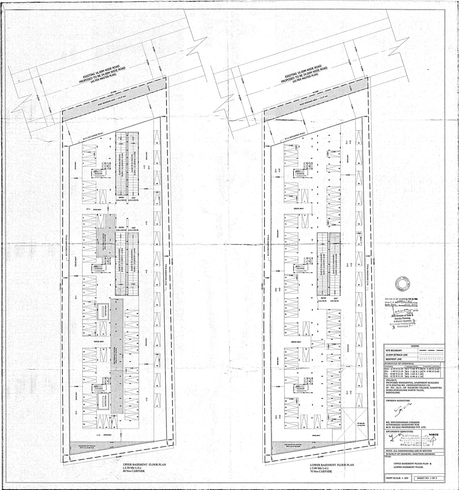 DS Max Sky Sanjeevini: Approved Layout Plan (filed with Karnataka RERA)