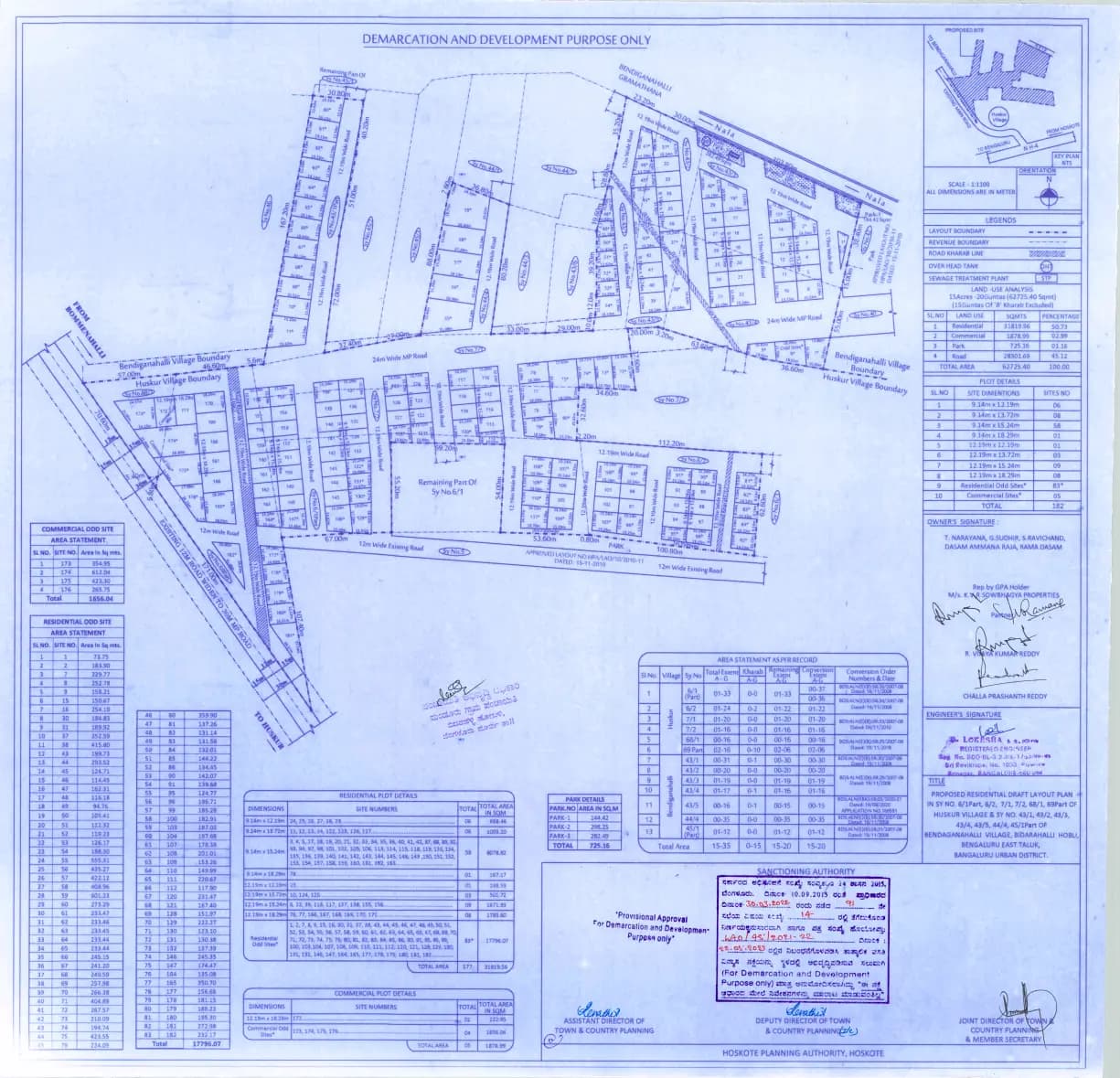 Signature Tulips Uptown: Approved Layout Plan (filed with Karnataka RERA)