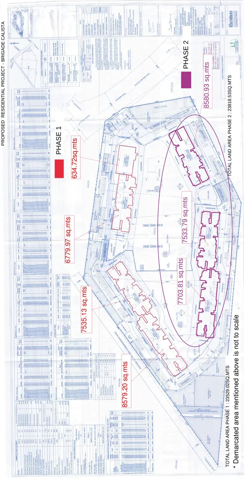 Brigade Calista: Brigade Calista - Phase 2- Area Demarcation Blown up.pdf (filed with Karnataka RERA)