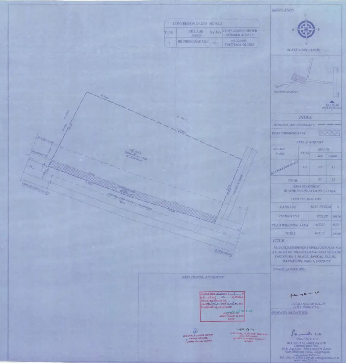 JRC Sanzio: Approved Layout Plan (filed with Karnataka RERA)