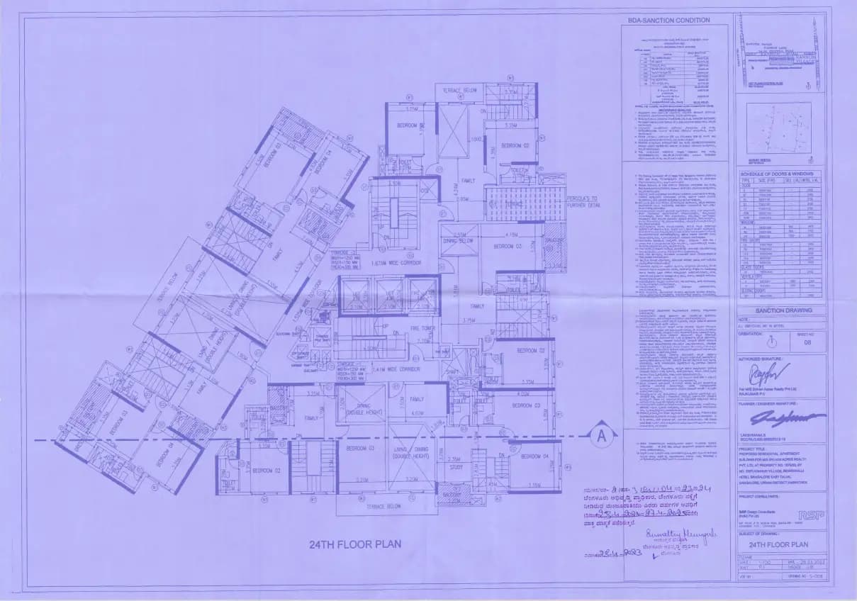 Lakeside 24: 24th Floor Plan (filed with Karnataka RERA)