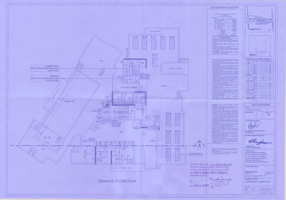 Lakeside 24: Terrace Floor Plan (filed with Karnataka RERA)