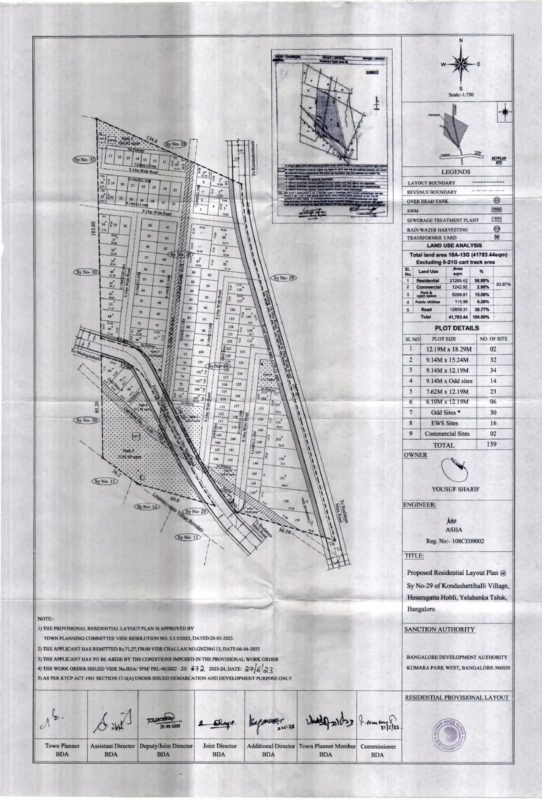 Earthis Akash: Approved Building/Plotting Plan (filed with Karnataka RERA)