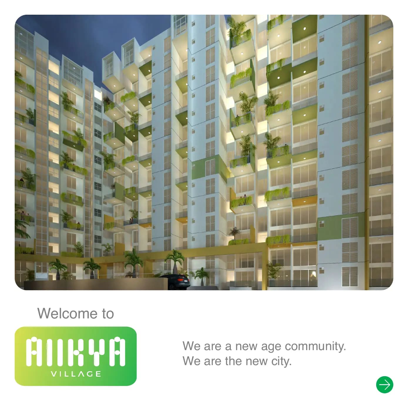 Aiikya Village Sarjapur: Brochure, page 1 (filed with Karnataka RERA)