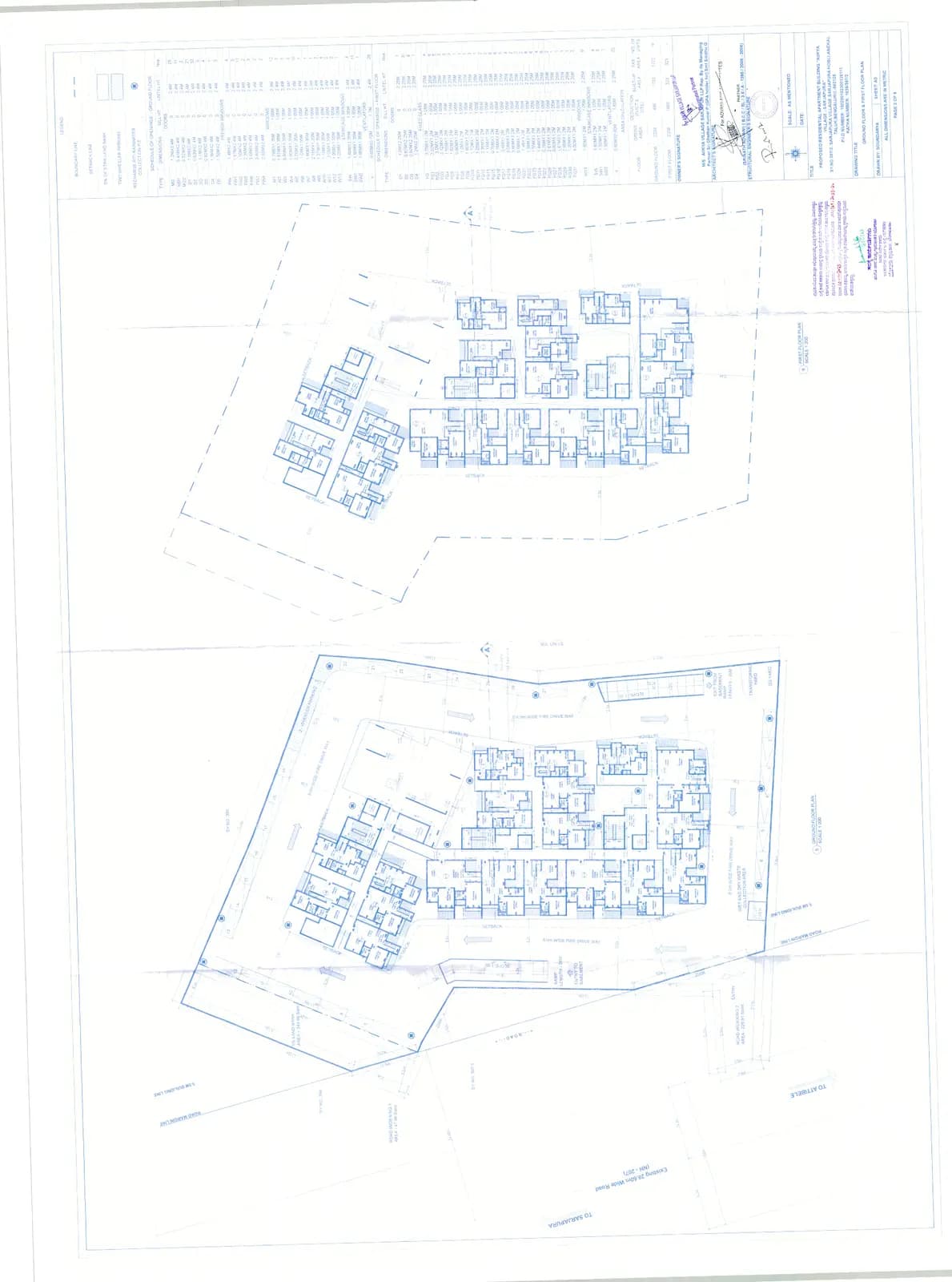 Aiikya Village Sarjapur: Point 30 STRR Ground Floor & First Floor Plan (filed with Karnataka RERA)