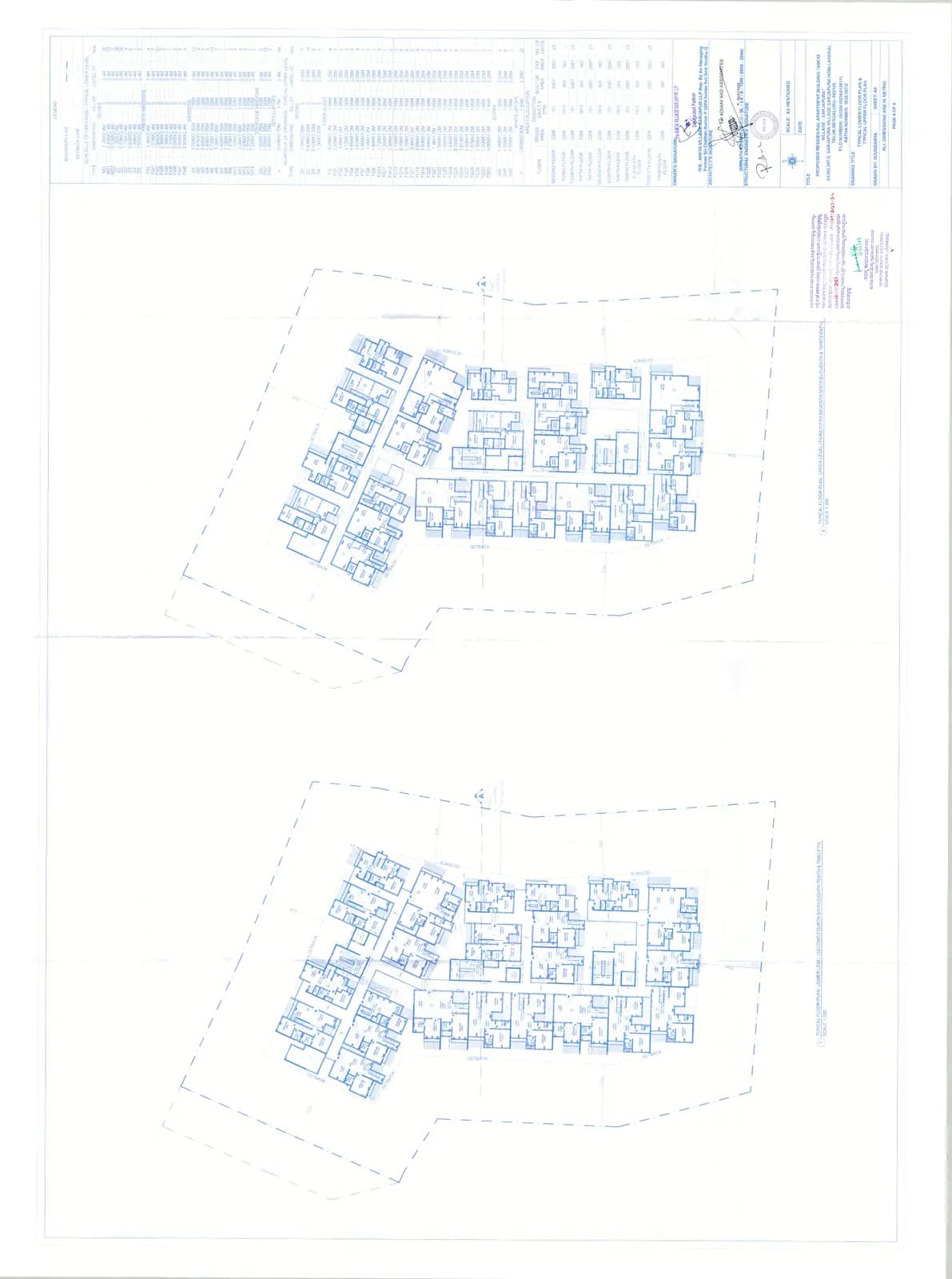 Aiikya Village Sarjapur: Point 30 STRR Typical Lower & Upper Floor Plan (filed with Karnataka RERA)