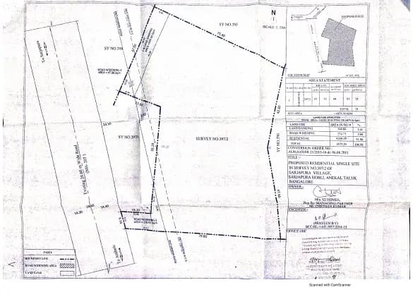 Aiikya Village Sarjapur: Existing Layout Plan (filed with Karnataka RERA)