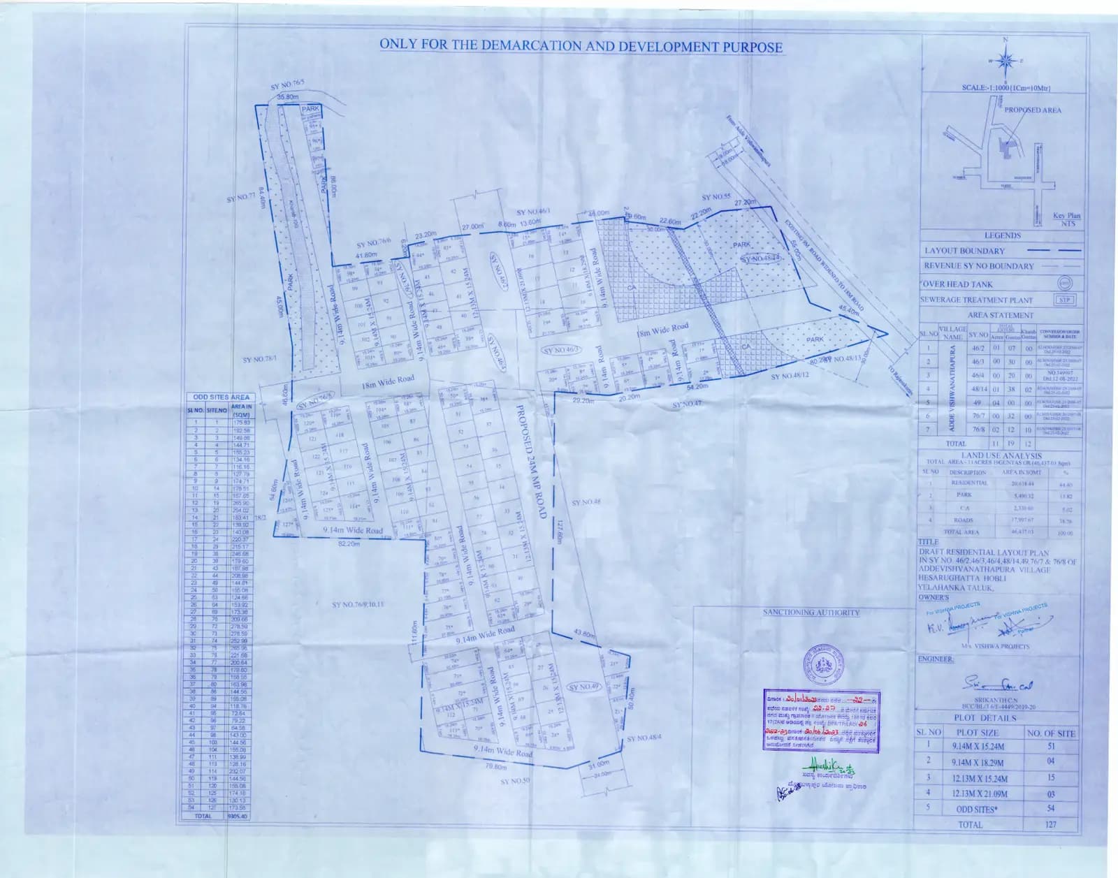 Lake Estates: Existing Layout Plan (filed with Karnataka RERA)