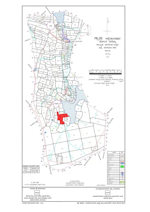 Lake Estates: ADDE VISHWANATHAPURA VILLAGE MAP DEMARCATION.pdf (filed with Karnataka RERA)