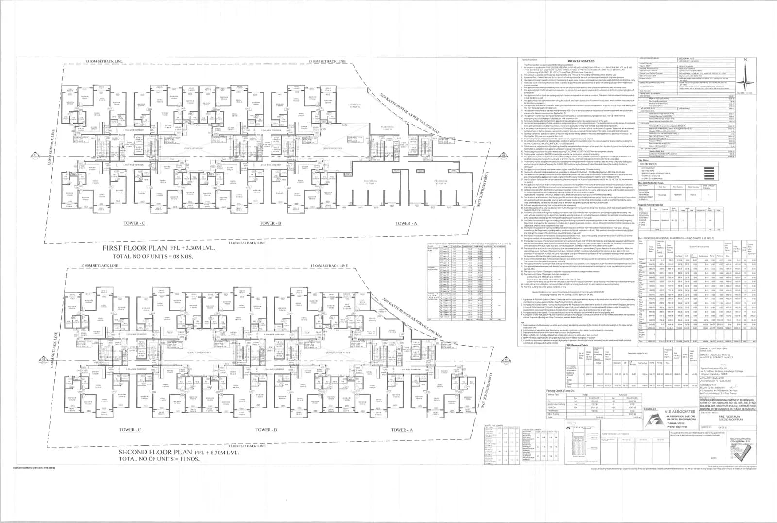 Spectra Parijatha: E - BBMP Plan Sanction - First & Second Floor Plan (filed with Karnataka RERA)