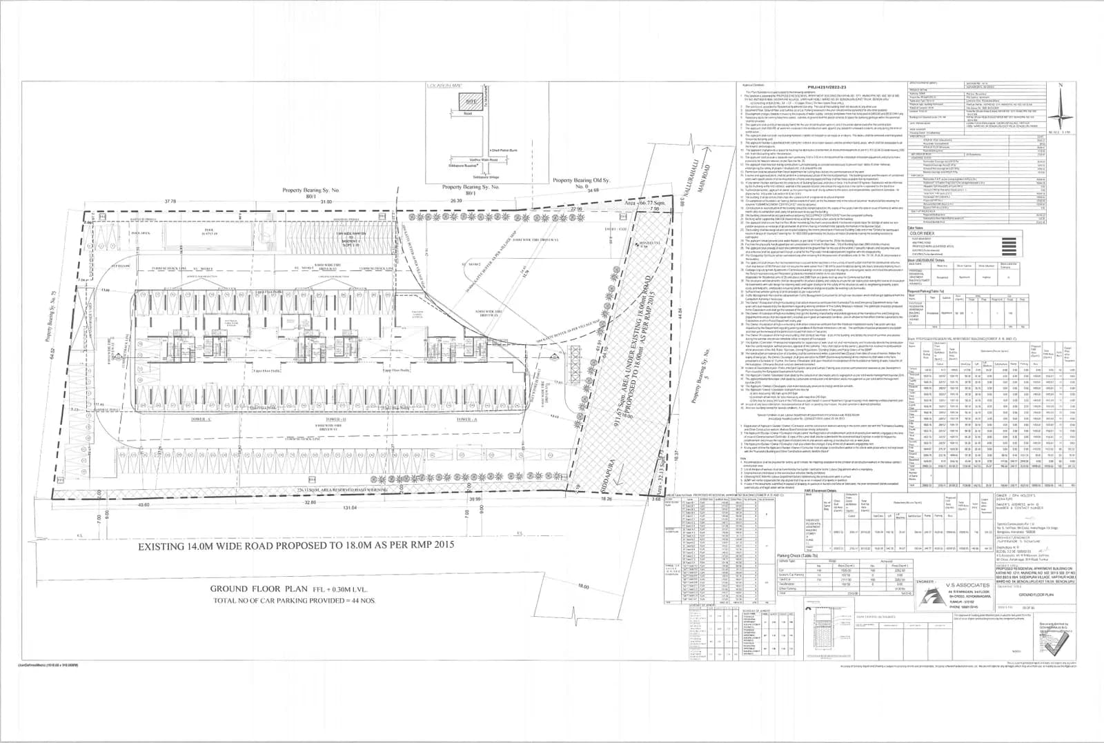 Spectra Parijatha: E - BBMP Plan Sanction - Ground Floor Plan (filed with Karnataka RERA)