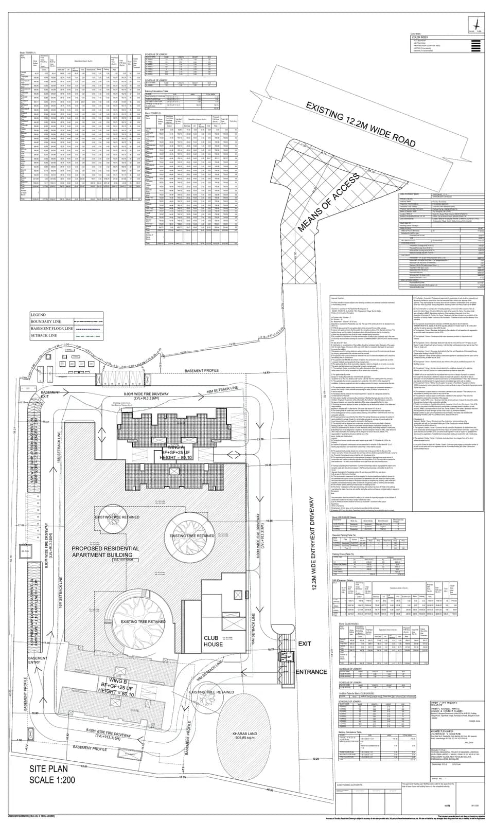 Mahindra Zen: Approved Building/Plotting Plan, page 1 (filed with Karnataka RERA)