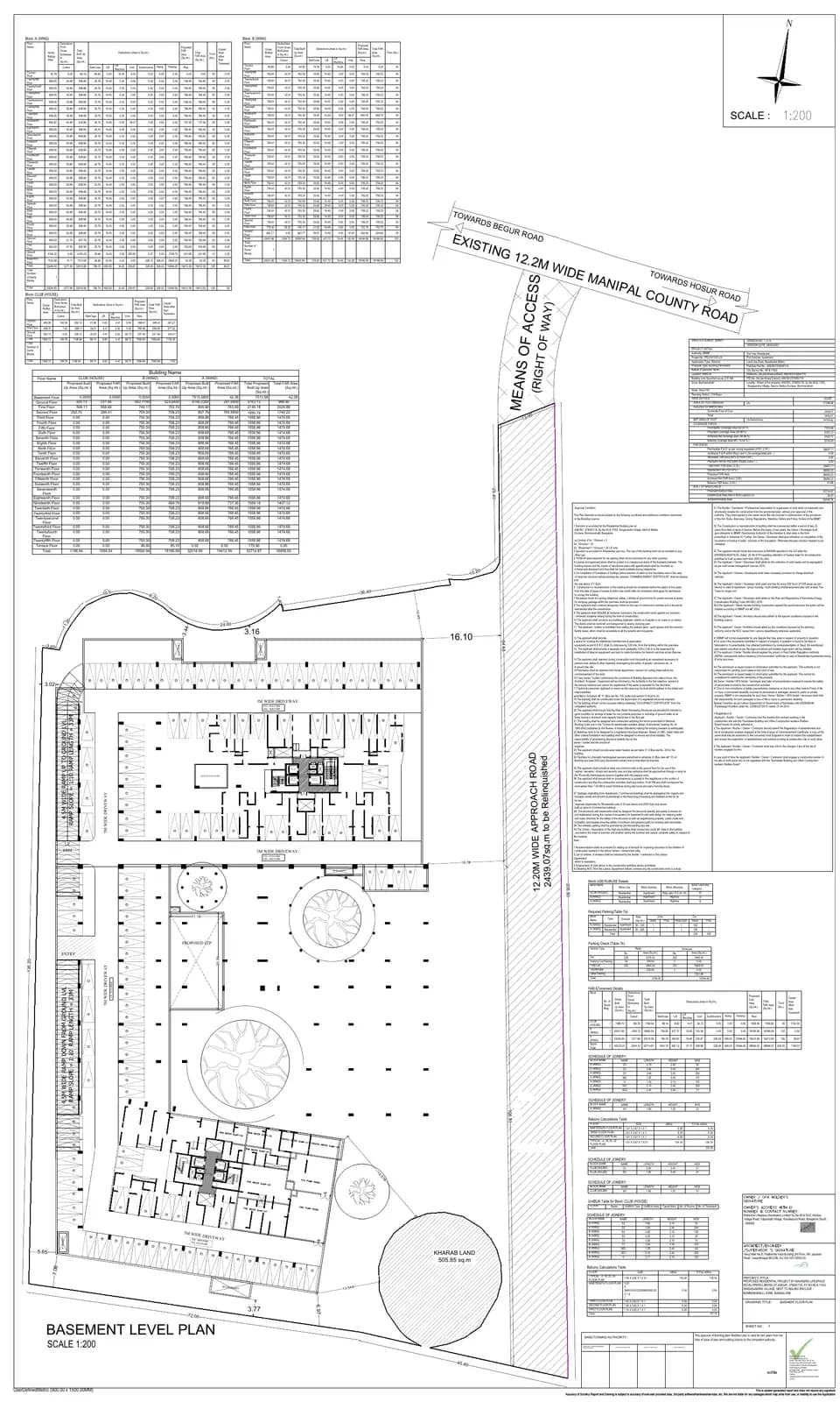 Mahindra Zen: 12 Basement Floor Plan (filed with Karnataka RERA)
