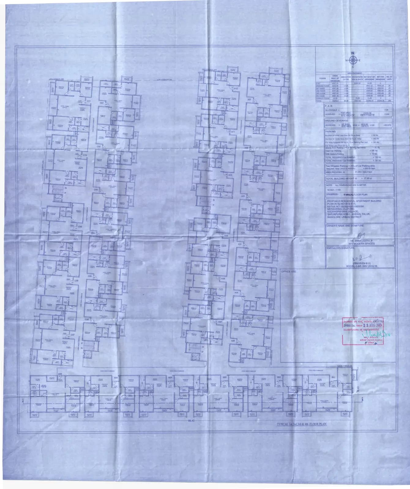 Engrace 4: 5 Typical 1-4 Floor Plan.pdf (filed with Karnataka RERA)