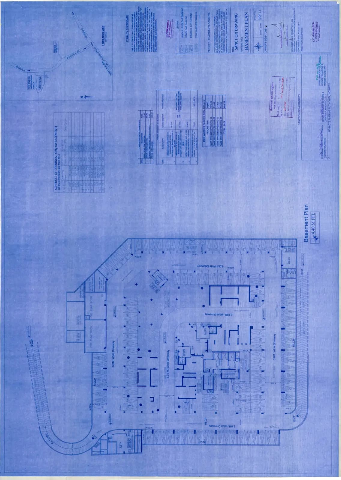 Chaithanya SANKHYA: Existing Layout Plan (filed with Karnataka RERA)