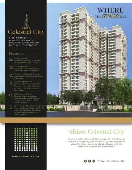Abhee Celestial City: Brochure, page 1 (filed with Karnataka RERA)