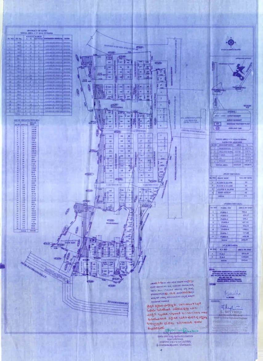Guru Punvaanii Exotica: Approved Plan (filed with Karnataka RERA)