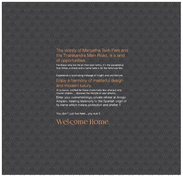 Amigo Amparo: Brochure, page 4 (filed with Karnataka RERA)