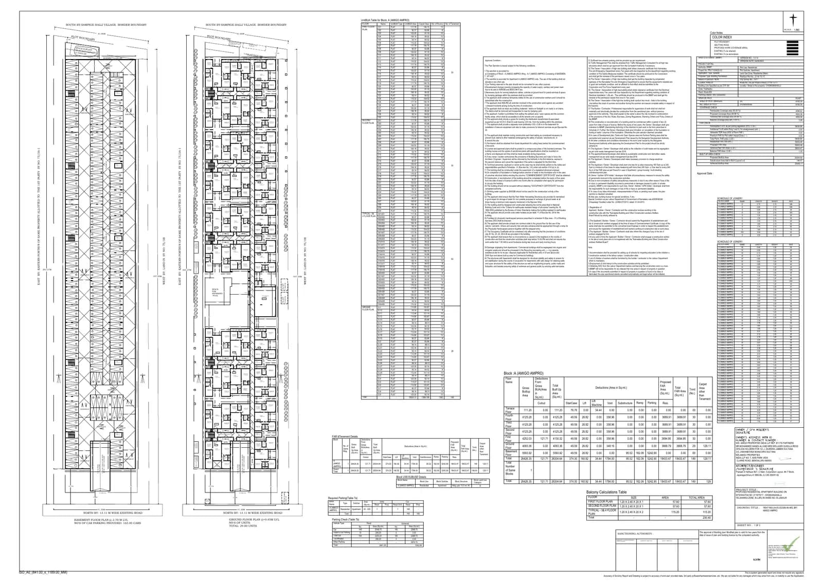 Amigo Amparo: Approved Layout Plan (filed with Karnataka RERA)