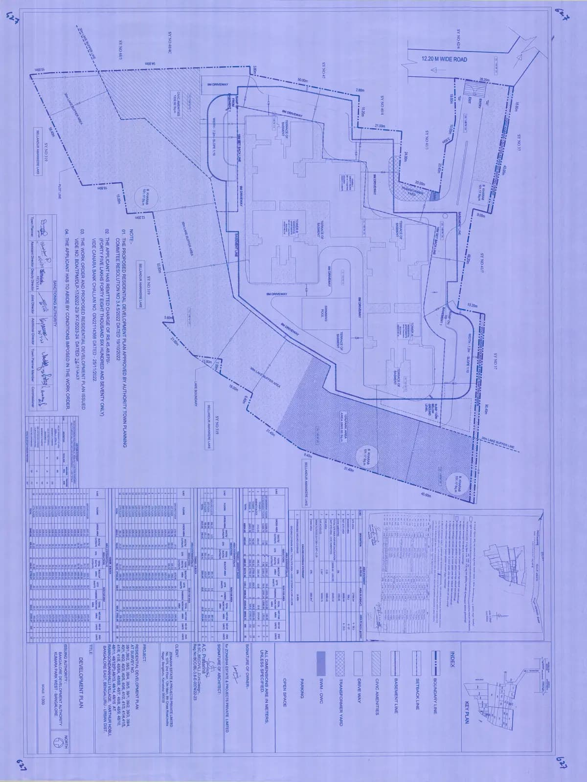 Prestige Somerville: Approved Layout Plan (filed with Karnataka RERA)