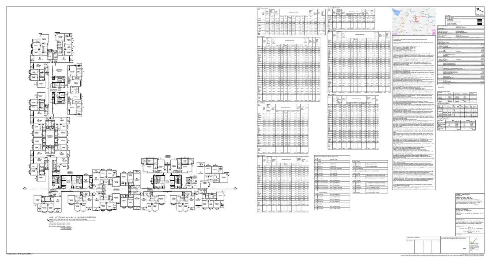 Nikoo Homes VI: Building Plan - Nikoo VI-8-Typical 3th, 5th, 7th, 9th, 11th, 13th, 15th & 17th floor plan.pdf (filed with Karnataka RERA)