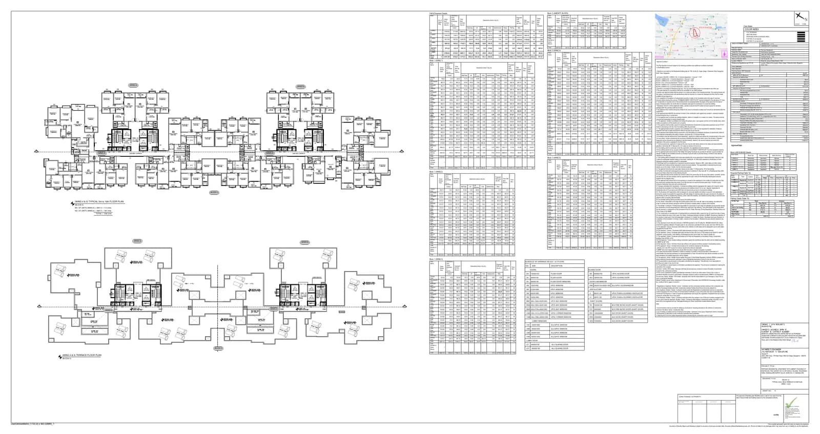 Nikoo Homes VI: Building Plan - Nikoo VI-12-Typical 3rd to 16th & terrace floor plan - Wing 4 & 5.pdf (filed with Karnataka RERA)