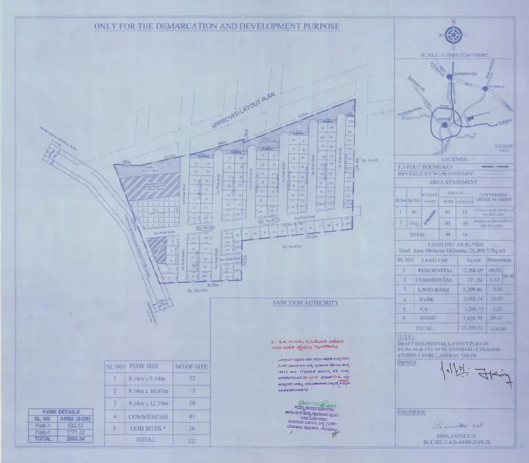 Spring Green Meadows: Approved Building/Plotting Plan (filed with Karnataka RERA)