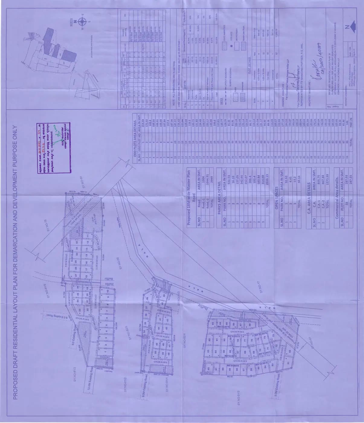 Concorde Opus II: Approved Layout Plan (filed with Karnataka RERA)