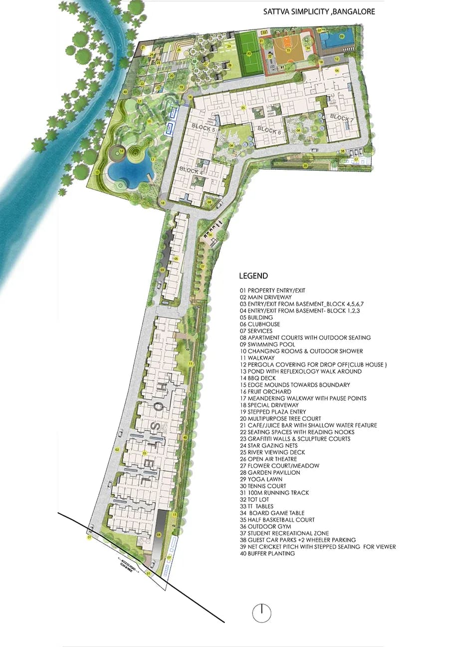Sattva SimpliCity: Master plan rendering