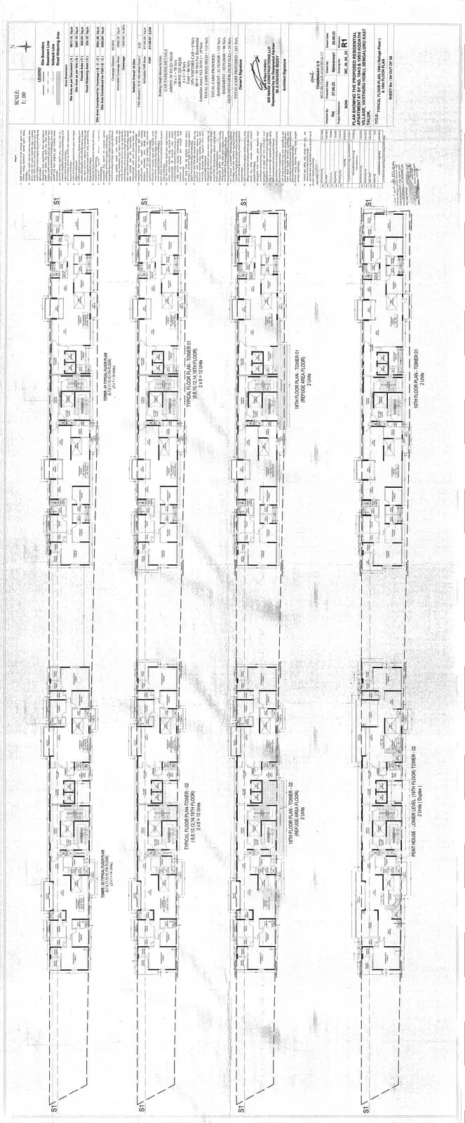 Mana Jardin Neo: Typical Floor Plan 18th & 19th Floor Plan.pdf (filed with Karnataka RERA)