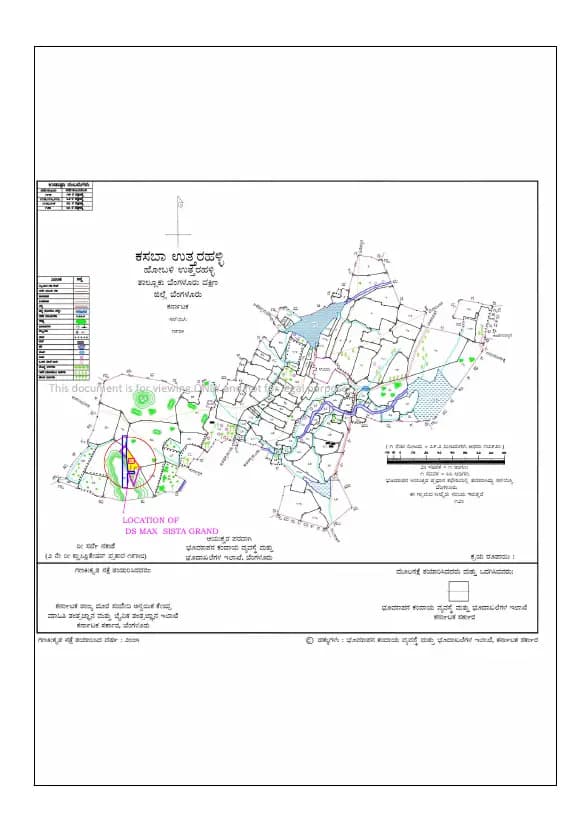 DS Max Sista Grand: VILLAGE MAP Demarcation.pdf (filed with Karnataka RERA)