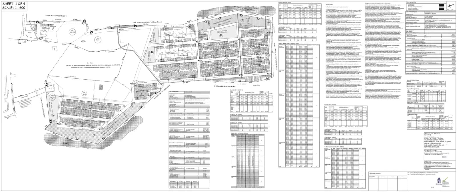 CityVille Valmark: Approved Building/Plotting Plan, page 1 (filed with Karnataka RERA)