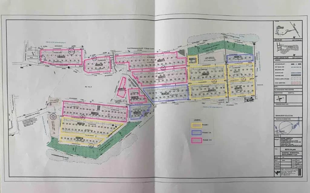 CityVille Valmark: 3 12 Phase wise demarcation drawing (filed with Karnataka RERA)