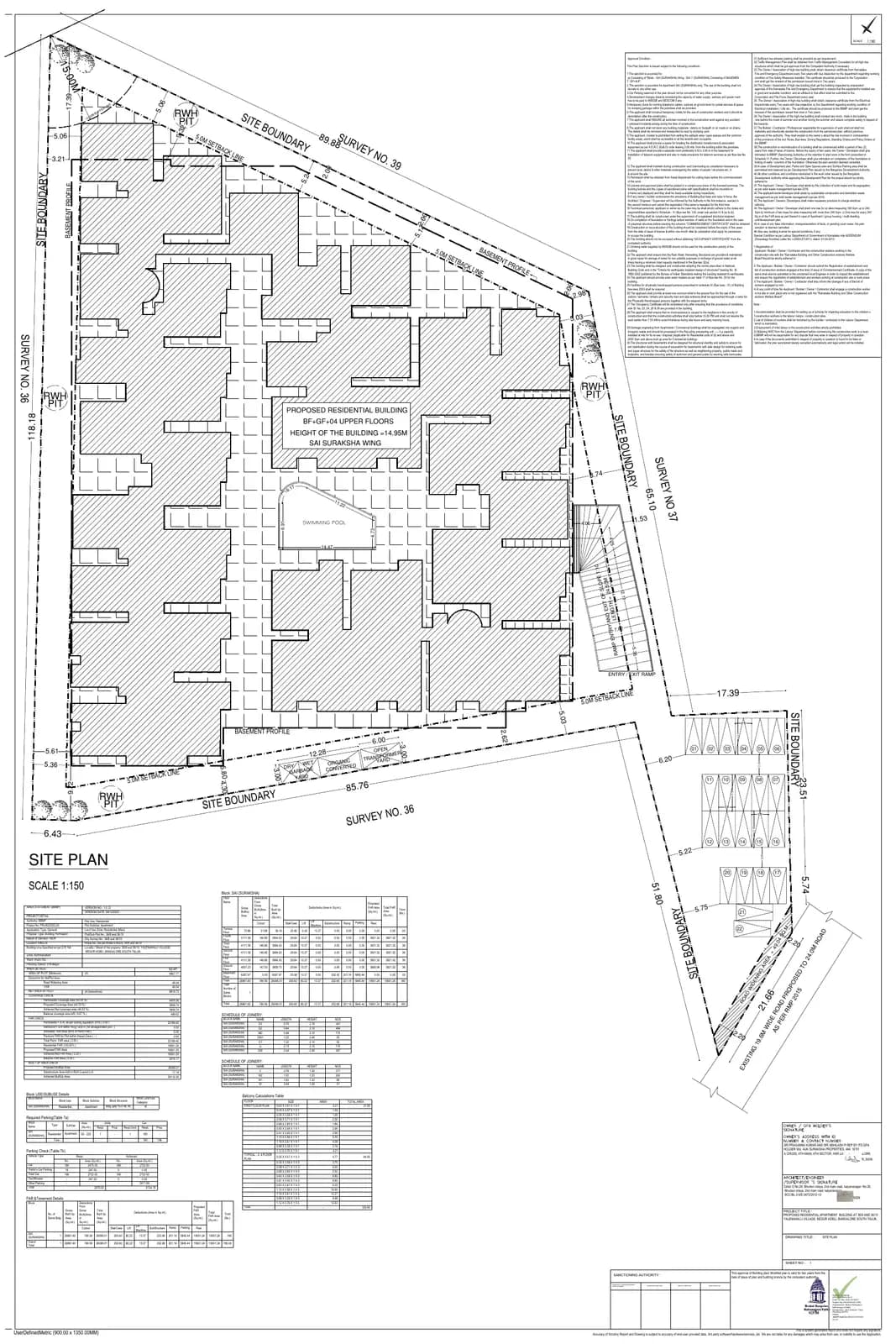 Suraksha Springs: Existing Layout Plan (filed with Karnataka RERA)
