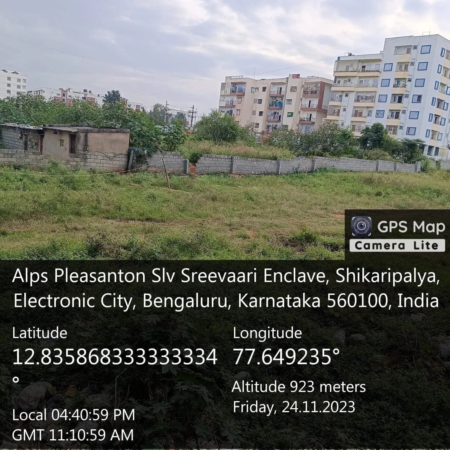 Sri Vidhathri Vasantham: Site photo filed with Karnataka RERA