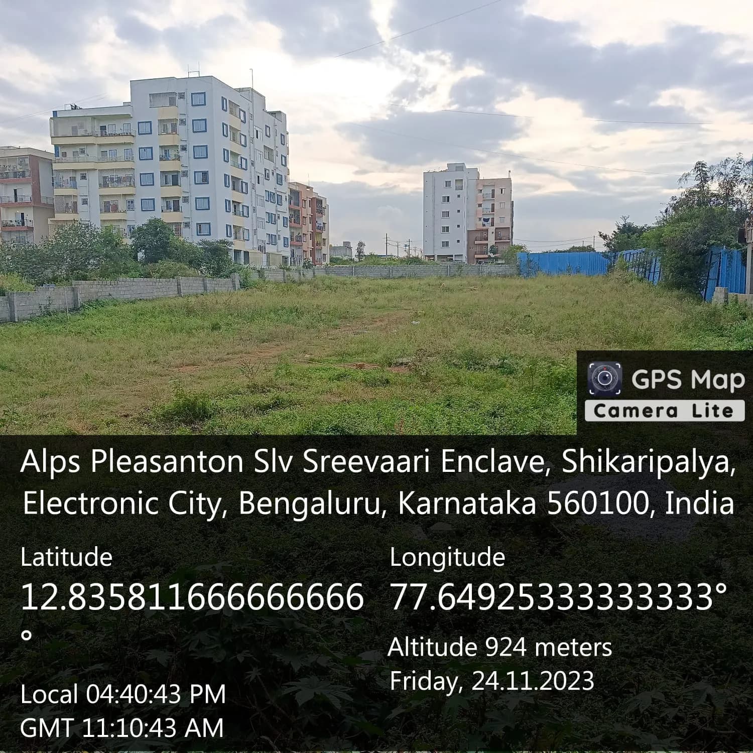 Sri Vidhathri Vasantham: Site photo filed with Karnataka RERA