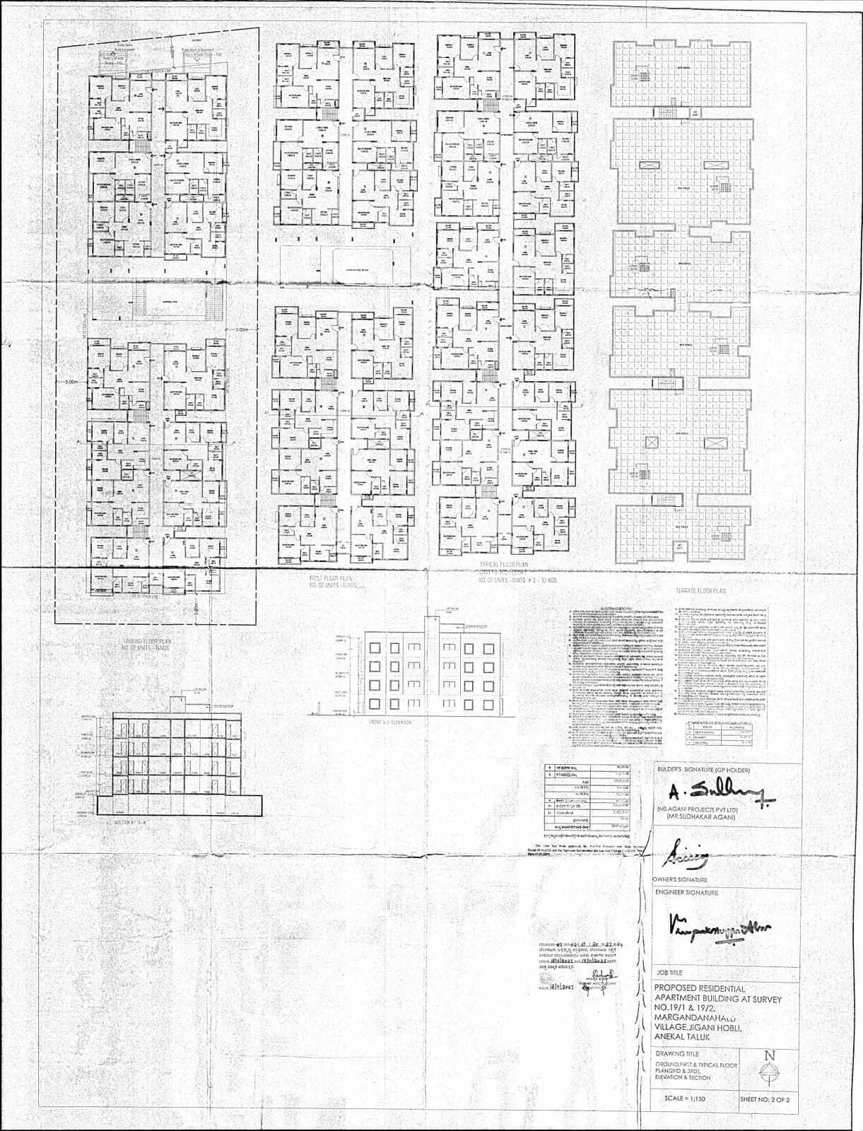 Agani Velocity: GroUnd And Tipical floor Plan (filed with Karnataka RERA)