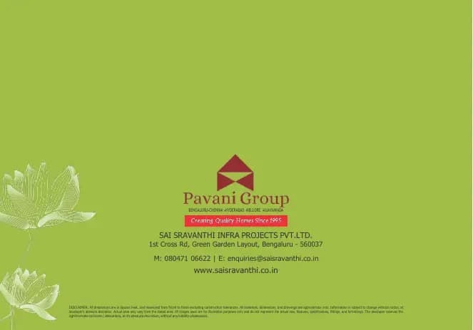 Pavani Mirabilia: Brochure, page 6 (filed with Karnataka RERA)