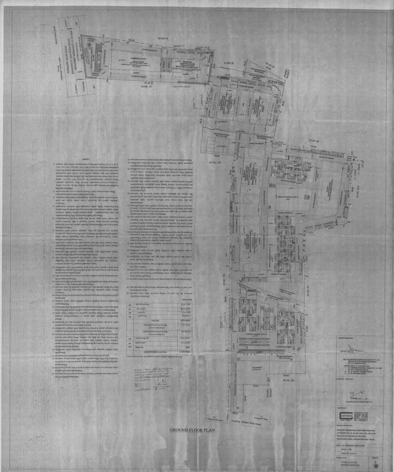 Pavani Mirabilia: GROUND FLOOR PLAN (filed with Karnataka RERA)